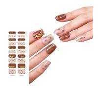 20 Pcs Semi Cured Gel Strip With Soft Glossy Gel Finish Long Lasting Wraps Salon-Quality Gel Stickers
