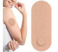 20 PCS Sensor Covers Waterproof Sensor Patches Skin Color Adhesive Glucose Monitor Patch Breathable CGM Tapes Without Glue in The Center