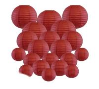 20 Pcs/set Dark Red Chinese Paper Lantern Ball 6" 8" 10" 12" Wine lampion lampionnen Wedding Party Home Outdoor Hanging Decor