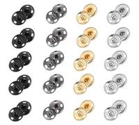 20 Pcs Sew-on Metal Snap Clasps Poppers Fasteners Kit, 21 mm, Sewing Snap Buttons for Clothes Bags