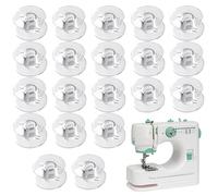 20 Pcs Sewing Machine Bobbins for Janome Clear Plastic Bobbin Holder Set Clear Plastic Bobbins for Sewing Machine Compatible with Janome Machine Sewing DIY Craft Clothings