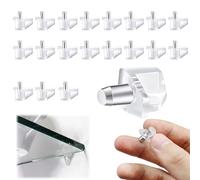 20 Pcs Shelf Pins,Clear Plastic Shelf Support Pegs,Thickened Shelf Supports,Replacement Peg Cabinet Supports Pins for Cabinet Furniture Closet Bookcase,Cupboard,Furniture,Wardrobe Shelves