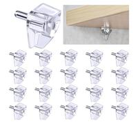 20 Pcs Shelf Pins, Shelf Support Pegs, Shelf Pegs, Durable Shelf Support, High Load Capacity Transparent Cupboard Shelf Pegs Easy Installation for Kitchen Shelves Cabinet Bookcase