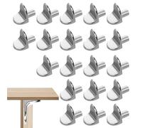 20 Pcs Shelf Support Pegs,L Shape Metal Shelf Pegs,Shelf Support Bracket Pegs Cupboard Shelf Pegs,Nickel Plated Shelf Bracket Pegs Pins for Kitchen Cabinet Bookcase Closet Wardrobe(Silver,5mm)