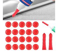 20 Pcs Silicone Caulk Saver Cap Covers for Sealing and Protecting Sealant Tube Nozzles (Red)