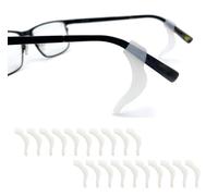 20 Pcs Silicone Ear Hooks, Silicone Glasses Ear Cushion Grip, Anti Slip Eyeglass Ear Cushions, Glasses Ear Grips, Glasses Grips Behind Ears,Glasses Anti Slip,for Glasses, Sunglasses, Reading Glasses