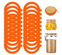 20 Pcs Silicone Jar Seals Gaskets Replacement,Rubber Gasket for Sealing Cans,Jar Seals Replacement for Kilner,Replacement Silicone Gasket for Mason Jar