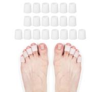20 Pcs Silicone Toe Sleeves Protectors Breathable Pinky Toe Covers Soft Toe Covers Corn Pads Toe Tube Cushions for Women Men Pain Relief Rubbing Corns Calluses Blister Bunion Hammertoe