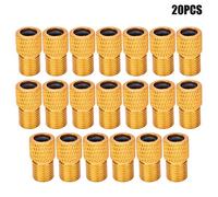 20 PCS SILICONE VALVE ADAPTER CAPS FOR BIKE BICYCLE TIRE DUST COVER ROAD BIKES ACCESSORIES ((gold))