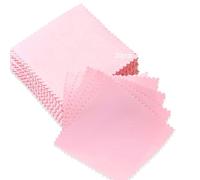 20 PCS Silver Jewelry Cleaning Cloth, Double Sided Polishing Cloth Pink Jewelry Wipe Cloths for Sterling Silver, Pearl, Gold, Platinum (8 x 8 cm)