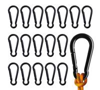 20 Pcs Small Carabiner Clips - M4 Mini Locking Snap Hooks, Durable Aluminum Alloy Caribeana Clips for Camping, Hiking, Fishing, Traveling, Secure Keychain & Backpack Attachment