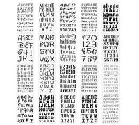 20 PCS Small Letter Stencils for Painting, 4 × 7 Inch Reusable Stencils Letters with Numbers, mini Stencil for Journal Notebook, Diary, Scrapbook Decor Painting Supplies
