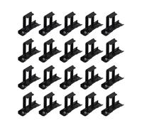 20 Pcs Solar Panel Drainage Clips for Water Guide, PV Module Cleaning Clips for 30mm/32mm/35mm/40mm Frame Thickness, Black Plastic Mud(32mm/5pcs)
