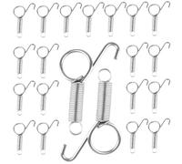 20 Pcs Spring Door Latch for Rabbit Cages Multifunctional Pet Cages Door Metal Finger Spring Latch Cage Hook for Fixing Pet Rabbit Dog Cat Parrot Guinea Bird Pig Bunny