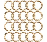 20 Pcs Spring O Rings, 28mm Round Metal Spring Snap Clip Hooks Zinc Alloy Carabiner Rings Small Clamp Clasp Keyring Buckle for Bag Purse Handbag Strap Craft DIY Making, Gold
