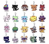 20 Pcs Sprunnkis Action Figures Keychain Music Game Sprunnkis Figure Simon Gray Durple Cosplay Keyring Cute Pendant Sprunnkis Acrylic Chain Decorations
