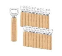 20 Pcs Stainless Steel Bartender Bottle Opener Set, Wooden Bottle Opener