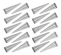 20 Pcs Stainless Steel Big Screw Croissant Mould Form Tubes,Non-Stick Cream Horn Cones, Cream Roll Mold Pastry Baking Mold - Christmas Anniversary Free Standing Pastry Cone Shaper