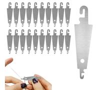 20 Pcs Stainless Steel Hook Needle Threader, Embroidery Cross Stitch Needle Threading Tools for Cross Stitch, Large Eye Needles, and DIY Sewing Projects