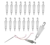 20 Pcs Stainless Steel Hook Needle Threader, Embroidery Cross Stitch Needle Threading Tools, Hand Machine Sewing Needle Threaders for Large Eye Needles DIY Sewing Supplies Accessory