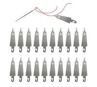 20 Pcs Stainless Steel Hook Needle Threader, Embroidery Cross Stitch Needle Threading Tools, Needle-Threaders for Hand Sewing Large Eye Cross Stitch Embroidery Craft Knitting Quilting DIY
