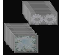 20 Pcs Stamp & Die Storage Pockets Resealable Clear Plastic Seal Bags Storage Case for Cutting Dies Stencil Album Stamp Crafts for DIY Scrapbooking Paper Card Craft Cutting Dies Storage