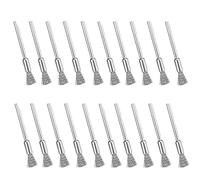 20 PCS Steel Brush Set 3*5mm Mini Polishing Steel Wire Brush Pen Type Stainless Steel Wire Wheel Drill Wire Brushes for Rotary Tool Cleaning Grinding Polishing