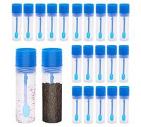 20 Pcs Stool Containers Sample, 15ML Urine Stool Specimen Cups, Plastic Test Tube Cups with Spoon, Sample Cups Specimen Bottles for Laboratory Medical School Educational