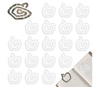 20 Pcs Sublimation Blanks Acrylic Paper Clips 2.95x2.76 inch Giant Jumbo Sublimation Bookmarks Personalized Office Paperclips for Heat Transfer DIY Design School Office Stationery(Round Fruit)