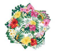 20 PCS Summer Napkins,Hawaiian Tropical Summer Paper Serviettes,Disposable Palm Leaf Napkins for Hawaii Table Decorations