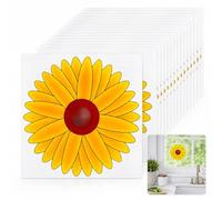 20 PCS Sunflower Window Fly Stickers, Decorative Fly Trap for Fruit Flies & House Flies, Non-Toxic Fly Killer