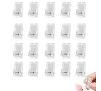 20 Pcs Tapestry Wall Hanging Clips,Clear Self Adhesive Tapestry Hanger Wall Clips for Hanging,Double-Sided Plastic Sticky Spring Clip for Clothing Blanket Shower Curtain Photo Flag Home Office Poster