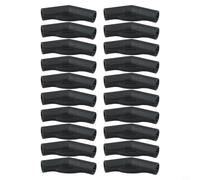 20 Pcs Tent Pole Joint Connector for Camping Tent Repair, 140° Bent Plastic Support Rod Replacement, 16mm to 9.5mm Inner Diameter, Black