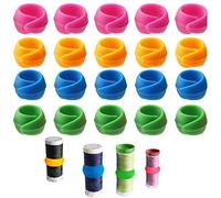 20 Pcs Thread Spool Huggers Bobbin Holder Clips Clamp for Sewing Machine Bobbins,Keeping Thread Tails Under Control No Loose Ends-Red, Green, Blue, Orange