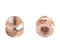 20 Pcs Through hole embedded round nut Tuba melt copper nut internal thread * length * outer diameter m4 * 5 * 7 m4 * 5 * 7