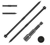 20 Pcs Timber Screws 6.7x150mm, Hex Washer Head Coach Screws for Outdoor Wood Construction, Decking & Fencing - High Strength Carbon Steel