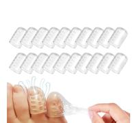 20 PCS Toe Post Protectors, Silicone Gel Toe Protectors for Women Men, Clear Breathable Soft Little Toes Covers Sleeves Separators Anti-Friction for Sport