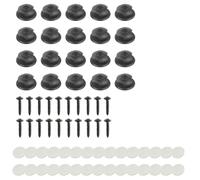 20 Pcs Trailer Cover, Trailer Cover Hooks, Durable Plastic Tie Down Hook, Tarpaulin Button Hook Car Fastening Hooks for Net Car Boot Nets, (Screws & No-trace adhesive)