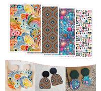 20 Pcs Transfer Paper for Polymer Clay, Floral Tree Abstract Pattern 4 Design Pattern Water-Soluble Clay Transfer Sheets for Crafting Soft Ceramic Earrings Jewelry & Polymer Clay Molds 5.8X3.9in