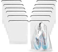 20 Pcs Travel Shoe Bag with Drawstring Rope - Resistant Shoe Bags for Travelling, Suitcase Organizer Bags, Large Portable Clear Shoes Pouch Organizer
