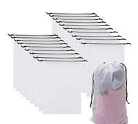 20 PCS Travel Shoe Bags, 40 * 30cmMultifunctional Waterproof Underwear Bag Translucent Storage Bags with Drawstring, Portable Organizer Pouch for Shoes, for Clothes Shoes Travel Accessories
