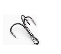20 pcs Treble Bass Hooks Cutting Point Black Nickel High Carbon Steel Sharp 2X Strong Wide Gap Barbed Hooks (6)