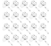 20 PCS Trouser Fasteners Hook and Bar - Durable Hook and Eye Fastenings for Clothes - Sew On Hook and Eye Latch Closures for Trousers, Skirts, Dresses & DIY Sewing Projects (Silver)