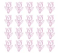 20 Pcs Tulips Shape Planner Clip Bookmarks Holders Creative Paperclip Metal Decorative Paper Clips for Home School Metal Decorative Paper Clips