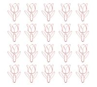 20 Pcs Tulips Shape Planner Clip Bookmarks Holders Creative Paperclip Metal Decorative Paper Clips for Home School Metal Decorative Paper Clips