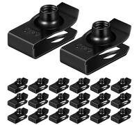 20 Pcs U Shaped Car Mud Flap Clips Iron Fasteners Black