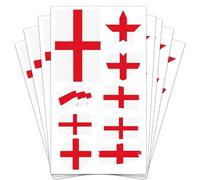 20 Pcs UK Flag Temporary Tattoos, England Union Jack Face Stickers Waterproof Body Art for World Cup Football Match, British National Day Party Decoration