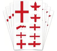 20 Pcs UK Flag World Cup 2026 Temporary Tattoos, England Union Jack Face Stickers Waterproof Body Art for World Cup Football Match, British National Day Party Decoration