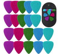 20 PCS Ukulele Felt Picks Soft Plectrums Colorful Ukulele Bass Guitar Felt Picks with Bag for Electric, Acoustic, Guitar Plectrum