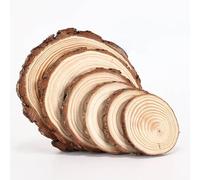 20 Pcs Unfinished Natural Wood Slices,Craft Wood Kit, Wooden Circles，Tree Slices with No Hole, DIY HandcraftsArts,Centerpieces,Ornaments, Party(Size:10-12cm（3.9-4.7in）)